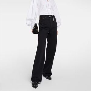 NWOT RE/DONE 70s Ultra High Rise Wide Leg Denim Black‎ Flow Sz 27